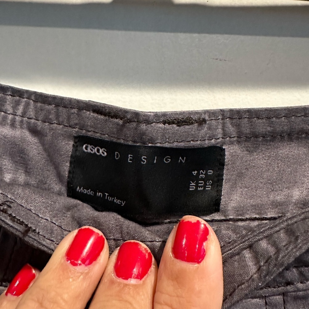 ASOS Women's Gray Cargo Pants - Picture 3 of 7